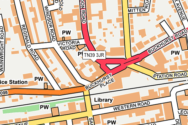 TN39 3JR map - OS OpenMap – Local (Ordnance Survey)