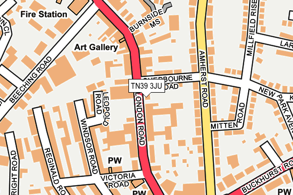 TN39 3JU map - OS OpenMap – Local (Ordnance Survey)
