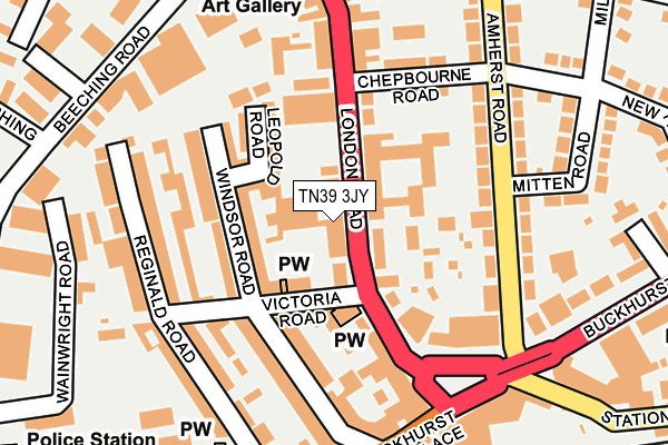 TN39 3JY map - OS OpenMap – Local (Ordnance Survey)