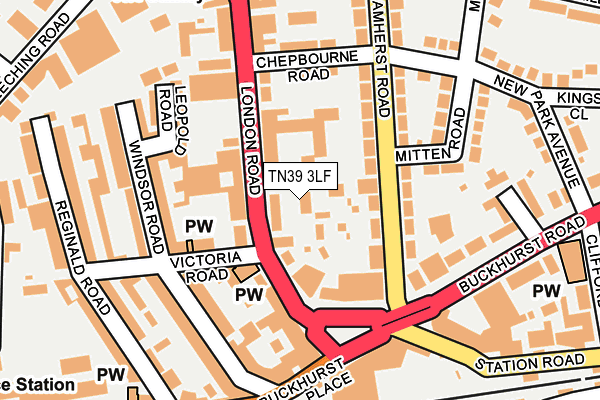 TN39 3LF map - OS OpenMap – Local (Ordnance Survey)