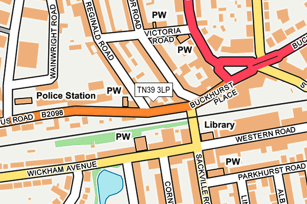 TN39 3LP map - OS OpenMap – Local (Ordnance Survey)