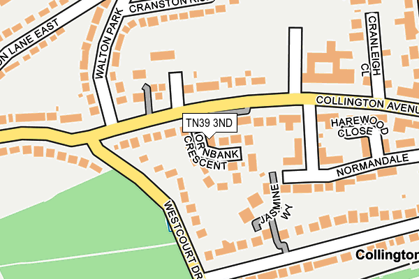 TN39 3ND map - OS OpenMap – Local (Ordnance Survey)