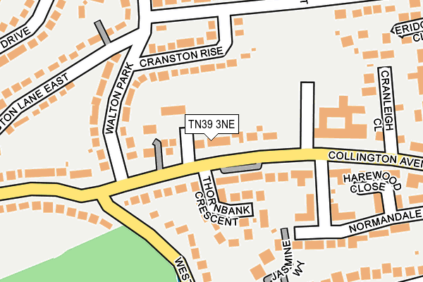 TN39 3NE map - OS OpenMap – Local (Ordnance Survey)