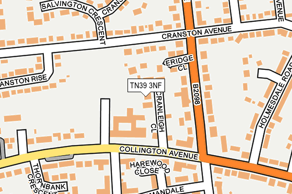 TN39 3NF map - OS OpenMap – Local (Ordnance Survey)