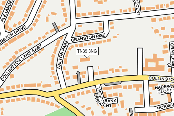 TN39 3NG map - OS OpenMap – Local (Ordnance Survey)
