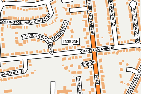 TN39 3NN map - OS OpenMap – Local (Ordnance Survey)