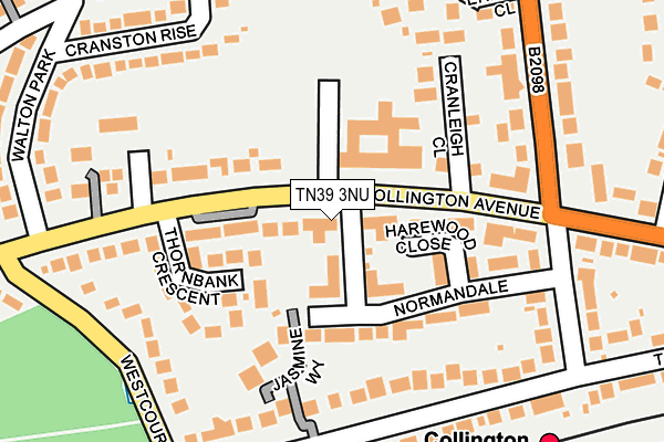 TN39 3NU map - OS OpenMap – Local (Ordnance Survey)