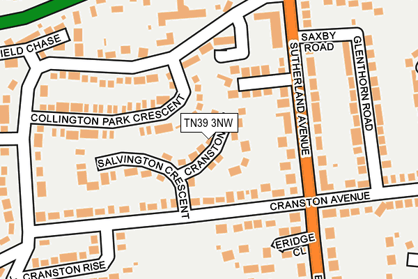 TN39 3NW map - OS OpenMap – Local (Ordnance Survey)