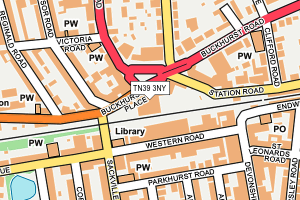 TN39 3NY map - OS OpenMap – Local (Ordnance Survey)