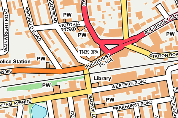TN39 3PA map - OS OpenMap – Local (Ordnance Survey)