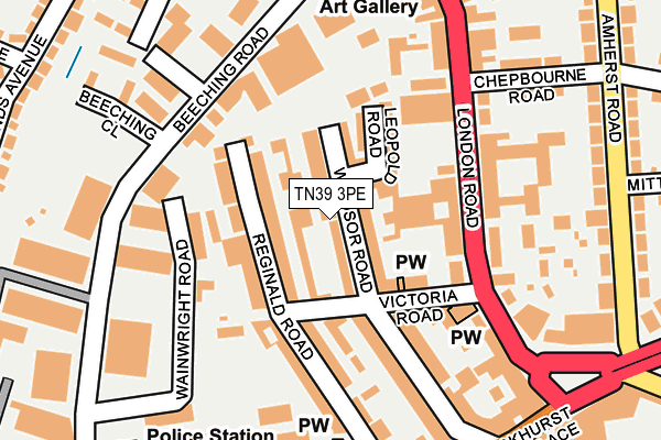 TN39 3PE map - OS OpenMap – Local (Ordnance Survey)