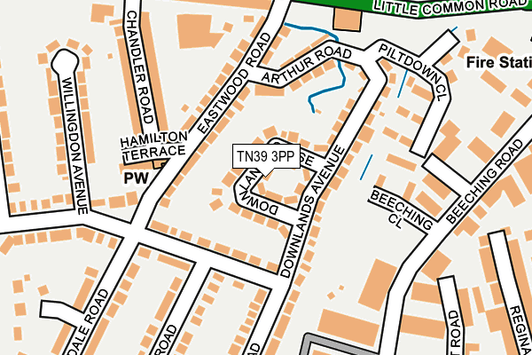 TN39 3PP map - OS OpenMap – Local (Ordnance Survey)