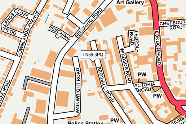 TN39 3PQ map - OS OpenMap – Local (Ordnance Survey)