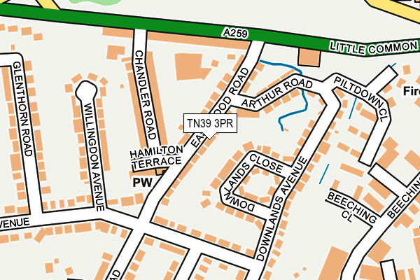 TN39 3PR map - OS OpenMap – Local (Ordnance Survey)