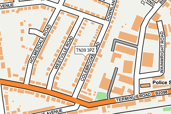 TN39 3PZ map - OS OpenMap – Local (Ordnance Survey)