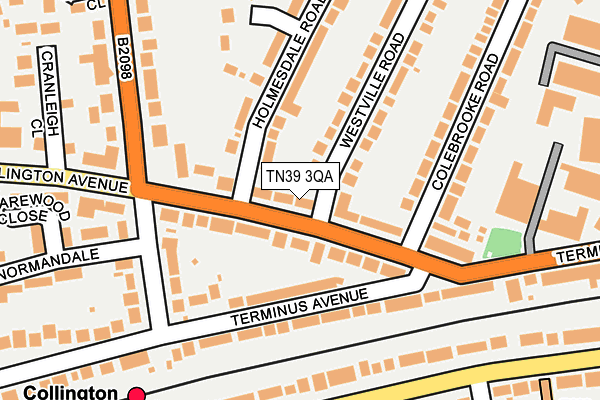 TN39 3QA map - OS OpenMap – Local (Ordnance Survey)