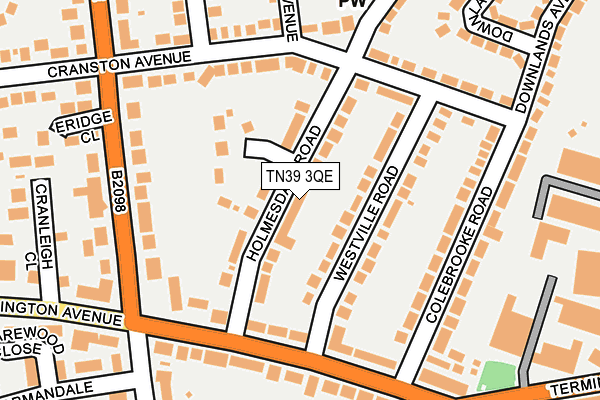 TN39 3QE map - OS OpenMap – Local (Ordnance Survey)