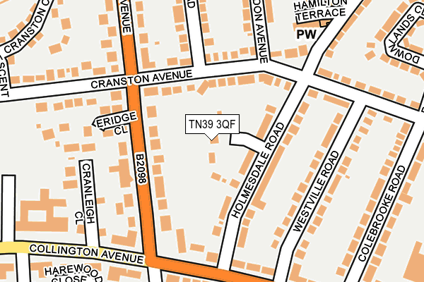 TN39 3QF map - OS OpenMap – Local (Ordnance Survey)
