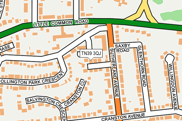 TN39 3QJ map - OS OpenMap – Local (Ordnance Survey)
