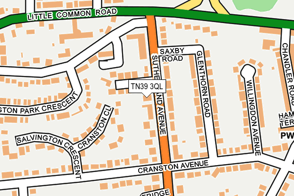 TN39 3QL map - OS OpenMap – Local (Ordnance Survey)