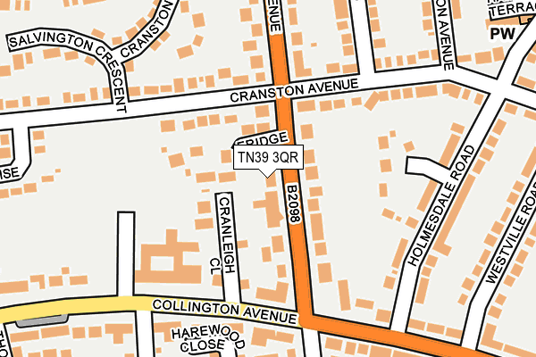 TN39 3QR map - OS OpenMap – Local (Ordnance Survey)