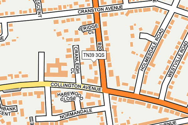 TN39 3QS map - OS OpenMap – Local (Ordnance Survey)