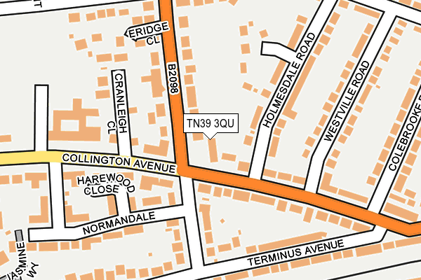 TN39 3QU map - OS OpenMap – Local (Ordnance Survey)