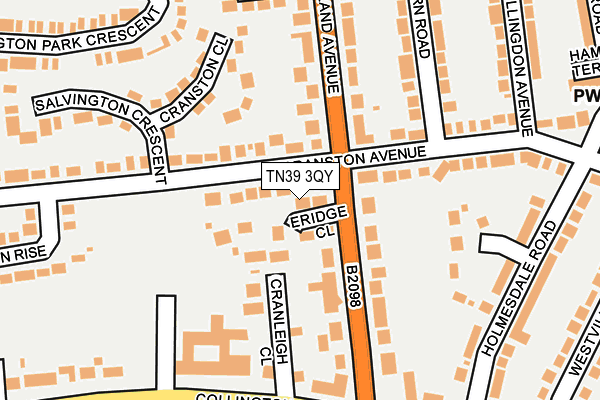 TN39 3QY map - OS OpenMap – Local (Ordnance Survey)