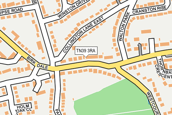 TN39 3RA map - OS OpenMap – Local (Ordnance Survey)