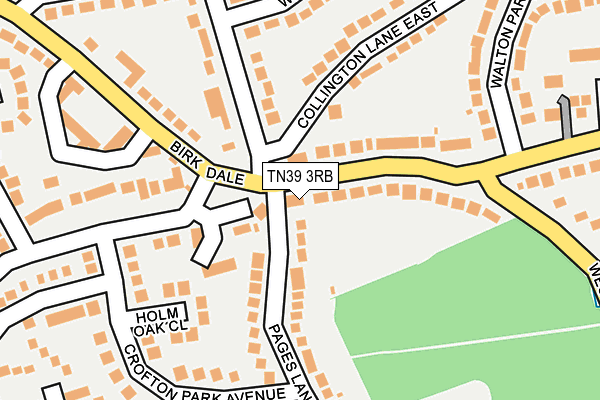 TN39 3RB map - OS OpenMap – Local (Ordnance Survey)