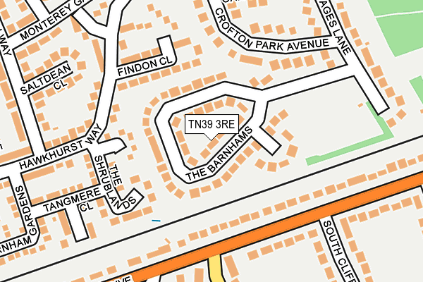 TN39 3RE map - OS OpenMap – Local (Ordnance Survey)