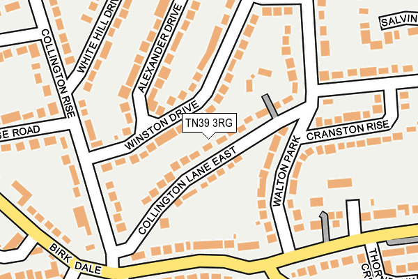 TN39 3RG map - OS OpenMap – Local (Ordnance Survey)