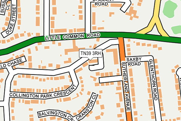 TN39 3RH map - OS OpenMap – Local (Ordnance Survey)