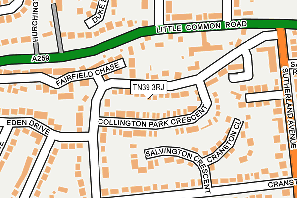 TN39 3RJ map - OS OpenMap – Local (Ordnance Survey)