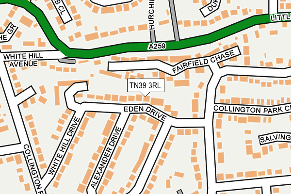TN39 3RL map - OS OpenMap – Local (Ordnance Survey)