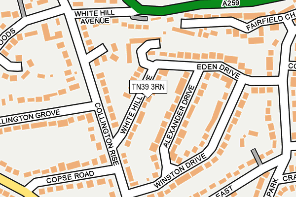 TN39 3RN map - OS OpenMap – Local (Ordnance Survey)