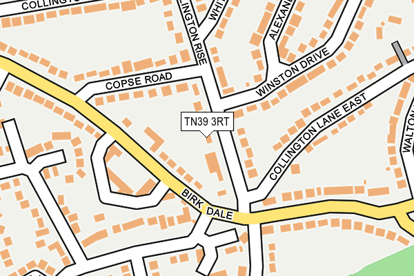 TN39 3RT map - OS OpenMap – Local (Ordnance Survey)