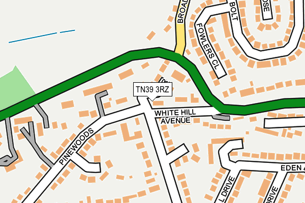 TN39 3RZ map - OS OpenMap – Local (Ordnance Survey)