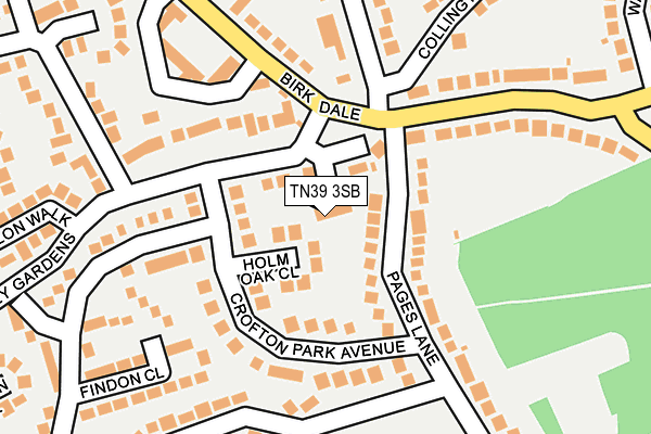 TN39 3SB map - OS OpenMap – Local (Ordnance Survey)