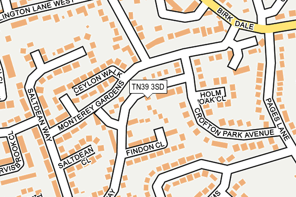 TN39 3SD map - OS OpenMap – Local (Ordnance Survey)