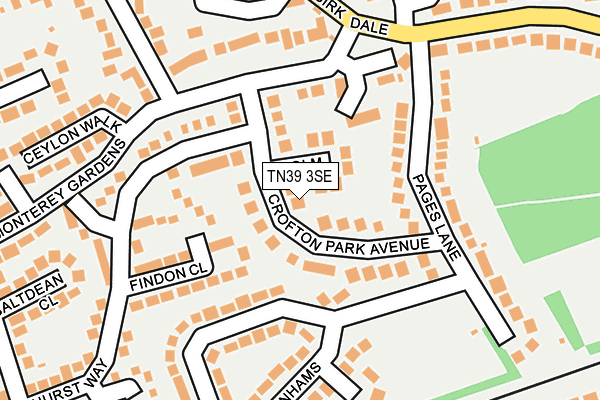 TN39 3SE map - OS OpenMap – Local (Ordnance Survey)