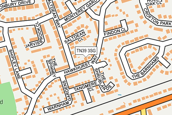 TN39 3SG map - OS OpenMap – Local (Ordnance Survey)