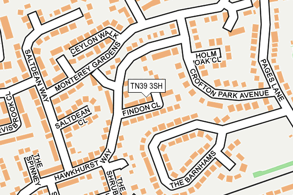 TN39 3SH map - OS OpenMap – Local (Ordnance Survey)