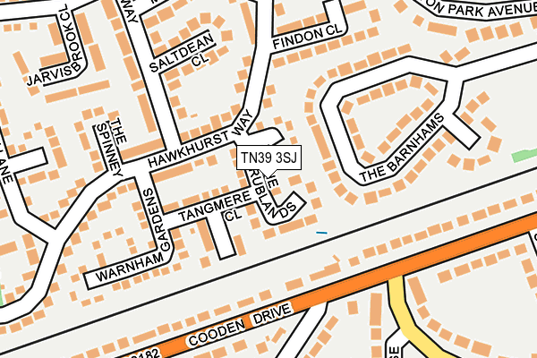 TN39 3SJ map - OS OpenMap – Local (Ordnance Survey)
