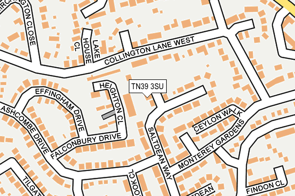 TN39 3SU map - OS OpenMap – Local (Ordnance Survey)