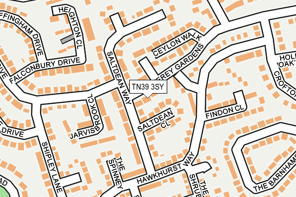 TN39 3SY map - OS OpenMap – Local (Ordnance Survey)
