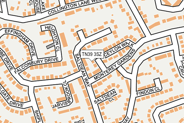 TN39 3SZ map - OS OpenMap – Local (Ordnance Survey)