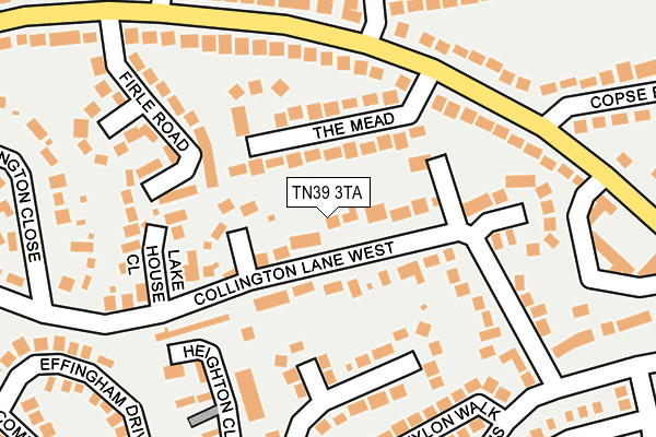 TN39 3TA map - OS OpenMap – Local (Ordnance Survey)