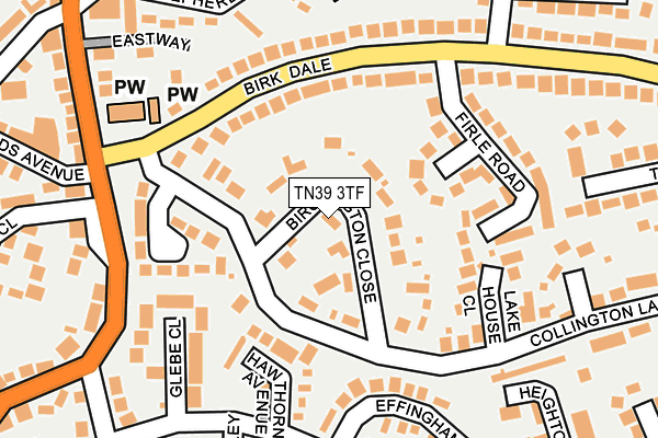 TN39 3TF map - OS OpenMap – Local (Ordnance Survey)