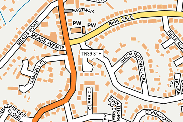 TN39 3TH map - OS OpenMap – Local (Ordnance Survey)
